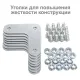 Стеллаж металлический  "MS KD-180/40-4", 1800х1000х400 мм, 4 полки, сборная стойка, 291115, S240BR144402. Фото товара с разных ракурсов.
